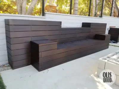 Personalized Wooden Benches — Deck Building & Repair project by Olis Wood Inc.