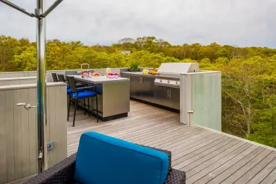 Danver Amagansett Rooftop Kitchen by Atlantic Outdoor Living — Deck Building & Repair project by Outdoorliving By Kenneth Reilly