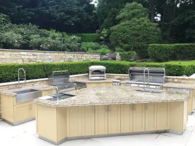Kings Point NY, Danver Outdoor Cooking Area, Walpole Wood Craftsmen — Deck Building & Repair project by Outdoorliving By Kenneth Reilly