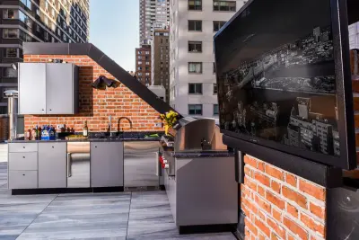 Atlantic Outdoor Living's Danver Rooftop Kitchen in New York City — Deck Building & Repair project by Outdoorliving By Kenneth Reilly