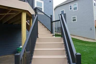 Platform with Steps and Barrier — Deck Building & Repair project by Williams Aluminum Railing