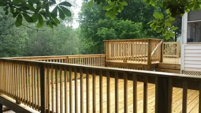 Outdoor Flooring — Deck Building & Repair project by Blue Water Construction & Landscaping Inc.