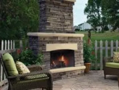 Outdoor Fireplace Construction — Landscape Construction project by Shamrock Hardscapes And Restoration