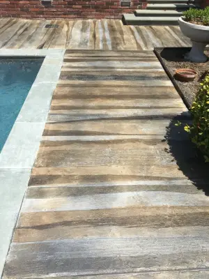 Timber and Concrete Stain — Deck Building & Repair project by Ewing Pool & Spa