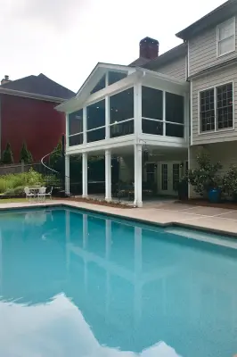 Drainage-Integrated Decks for Dry Porches Below — Deck Building & Repair project by Atlanta Decking & Fence Co., Inc.