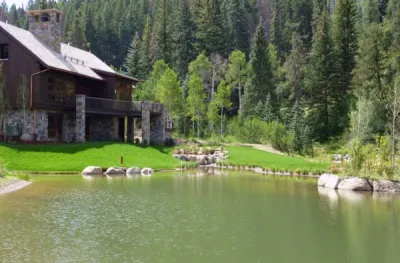 Contemporary Landscape with Pond — Landscape Construction project by SHC Nursery & Landscape Co in Eagle