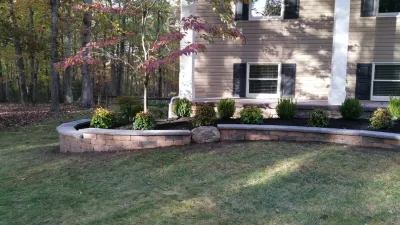 A Grand Entrance — Landscape Construction project by Sherwood Landscape Lighting And Design