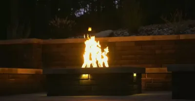 Modern Outdoor Living Space — Landscape Construction project by Sherwood Landscape Lighting And Design in Medford