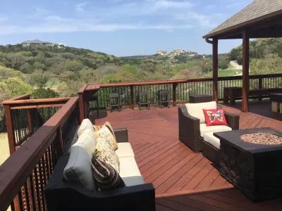 Swim Spa Deck and Lattice Storage Solution in Helotes, TX — Deck Building & Repair project by Diamond Decks