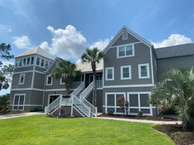 Outdoor Painting — Deck Building & Repair project by All Seasons Hardscapes Of Charleston