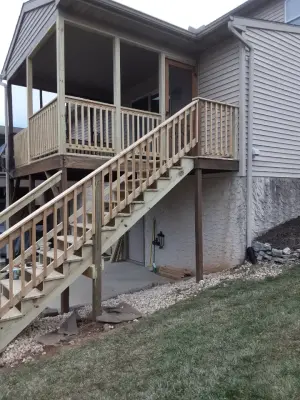 Outdoor Staircase and Upper Deck — Deck Building & Repair project by K & S Exterior Construction And Remodeling