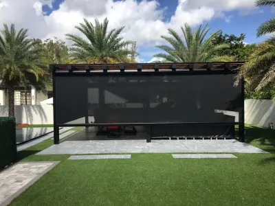 Fernandez Gazebo Project #2 - Electric Screens with Retractable Feature by Sentinel Retractable Screens, LLC
