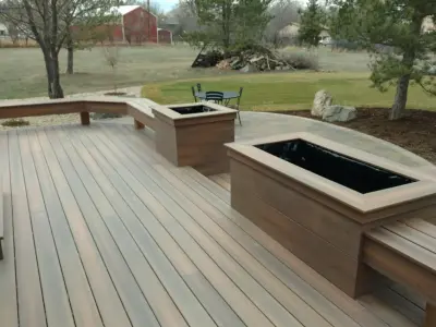 Custom Built-In FiberOn Deck — Deck Building & Repair project by On Target Carpentry