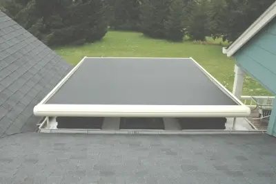 Retractable Fabric with Fixed Frame (Pinnacle) — Deck Building & Repair project by Creative Awnings & Shelters, Inc.