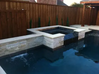 Geometric Water Features — Deck Building & Repair project by Ortus Exteriors