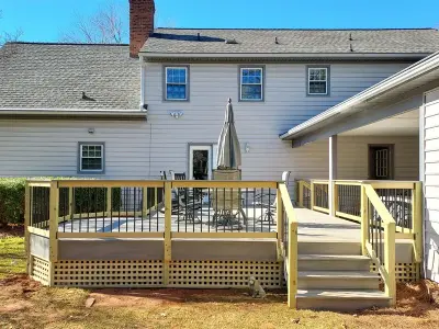 Custom Railing for Greensboro TimberTech AZEK Deck — Deck Building & Repair project by Archadeck Piedmont Triad