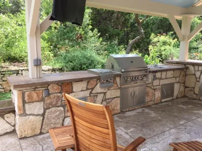 Covered Outdoor Kitchen & Dining Area — Landscape Construction project by Sierra Outdoor Living, L.L.C.