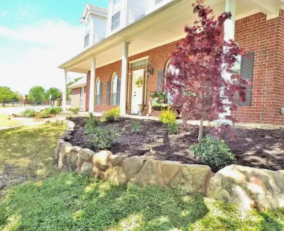 Highland Village Front Yard Landscape Redesign — Deck Building & Repair project by MrZ Contracting