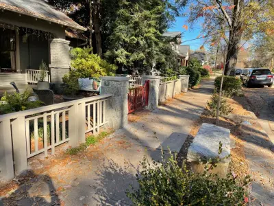 Heritage Area Tailored Fence and Gate with Stone Supports — Deck Building & Repair project by Myers Contracting Services LLC