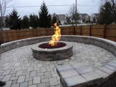 Dutch Personalized Fire Pit and Deck — Deck Building & Repair project by Lunar Decks