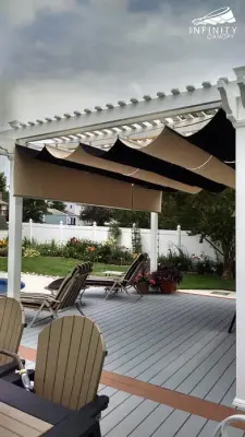 Endless Canopy Sunbrella Linen and Black Cover — Deck Building & Repair project by Infinity Canopy