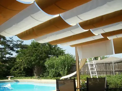 Endless Canopy Sunbrella Wheat and Natural Cover — Deck Building & Repair project by Infinity Canopy