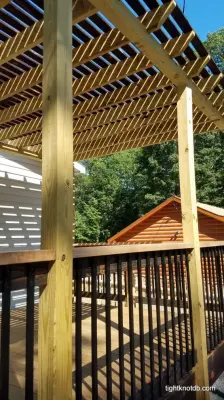 Deck with Pergola made of Ipe — Deck Building & Repair project by Tight Knot Design Build LLC