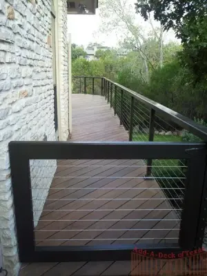 Ipe Wood Deck with Stainless Steel Cable Railing — Deck Building & Repair project by Austin Add-A-Deck
