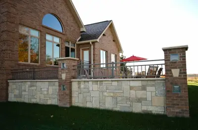 Wisconsin Stone Patio Wall — Deck Building & Repair project by Stonecraft