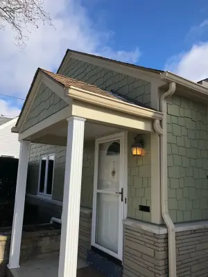 James Hardie Color Plus Staggered Shingle Siding — Deck Building & Repair project by Ohio Exteriors