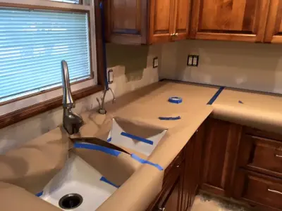 Kitchen Wall Tile Installation — Deck Building & Repair project by MD Home Repair