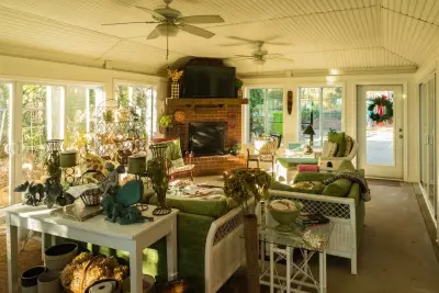 Lake Murray, SC, transformation of outdoor pavilion into outdoor living space — Deck Building & Repair project by Archadeck Of Central South Carolina