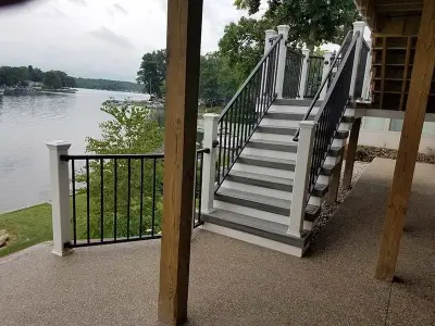 Waterfront Trex Patio — Deck Building & Repair project by Miles Bradley Building And Remodeling