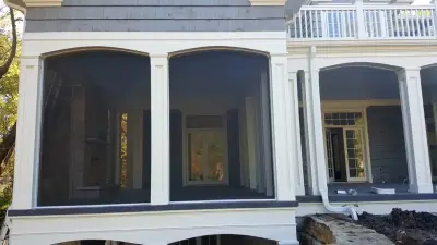 Expansive Rear Porch Screens — Deck Building & Repair project by ScreenWarehouse USA