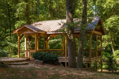 Spacious Hot Tub Pavilion — Deck Building & Repair project by Atlanta Decking & Fence Co., Inc.