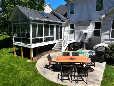 Leesburg Sunroom and Patio Area — Deck Building & Repair project by Stoneridge Outdoor Living