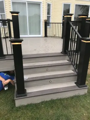 Illuminated Low-Maintenance AZEK Deck — Deck Building & Repair project by TECH FIVE Design & Build LLC