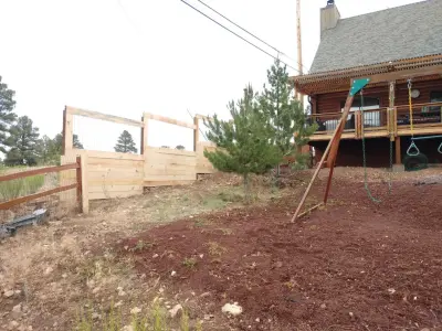 Regional Blue Pine and Hogwire Barrier — Deck Building & Repair project by Three Peaks Construction And Remodeling LLC