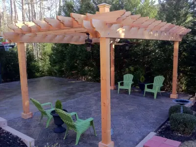 Standalone cedar pergola — Deck Building & Repair project by DeckThisOut