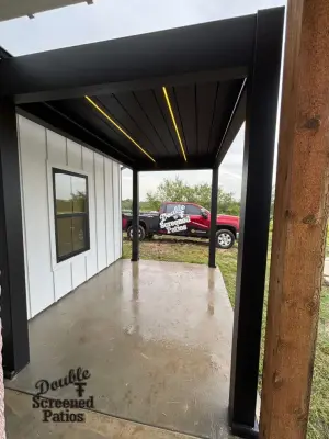Frisco, TX Louvered Pergola – Double T Screened Patios Project by Double T Screened Patios