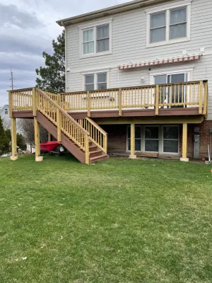 Mahogany TimberTech Deck in Palatine, Illinois — Deck Building & Repair project by Archadeck Of Chicagoland