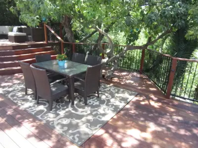 Mangaris wooden decking — Deck Building & Repair project by Danny Deck Construction, Inc.