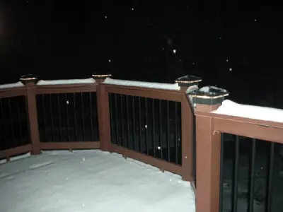 Marsh - Low Voltage Illuminated Post Cap Deck Lighting — Deck Building & Repair project by Moonlight Decks LLC