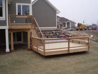 Medina Tiered Deck — Deck Building & Repair project by Schonhardt And Sons Home Improvements