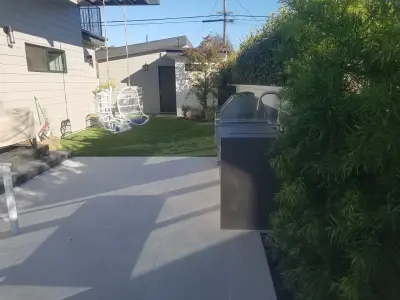 Contemporary outdoor cooking space in Los Angeles — Deck Building & Repair project by L.A. Custom Grill Islands