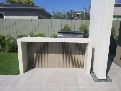 contemporary outdoor kitchen in Los Angeles — Deck Building & Repair project by L.A. Custom Grill Islands