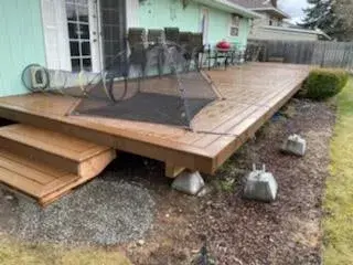 Elevated Backyard Deck and Stairs — Deck Building & Repair project by ModernBuilds, LLC