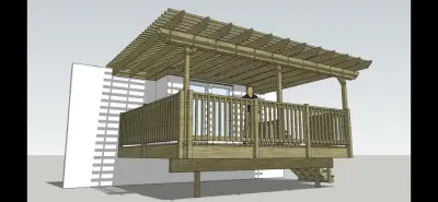 Three-Dimensional Deck Renderings — Deck Building & Repair project by ModernBuilds, LLC