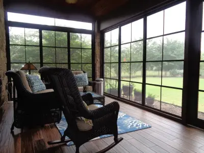 Patio Without Mosquitoes Featuring Sunshades — Deck Building & Repair project by Sunspace Texas, LLC