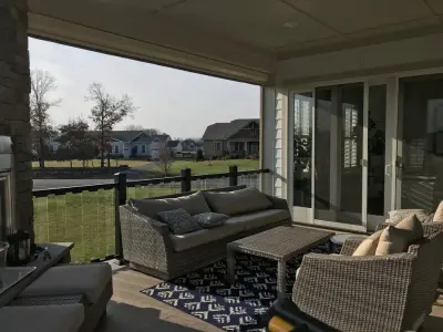 Motorized Privacy Panels for Surface Mounting — Deck Building & Repair project by Tri-State Retractable Screens